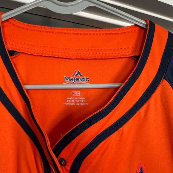 Orange and Navy Houston Astros Jersey - Picture 2 of 4